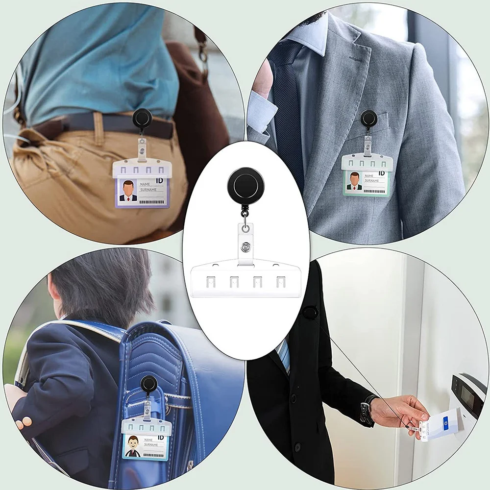 Titular do cartão de identificação para enfermeira, titular do Photocard, suprimentos de cartão de visita, acessório de mesa, carteira, 10pcs