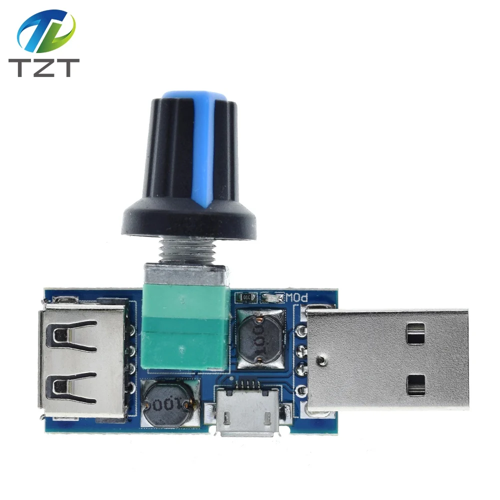 5V to 12V USB Fan Stepless Speed Controller Fan Governor Adjustable Potentiometer with Male Female USB Type-A Adapter image 5