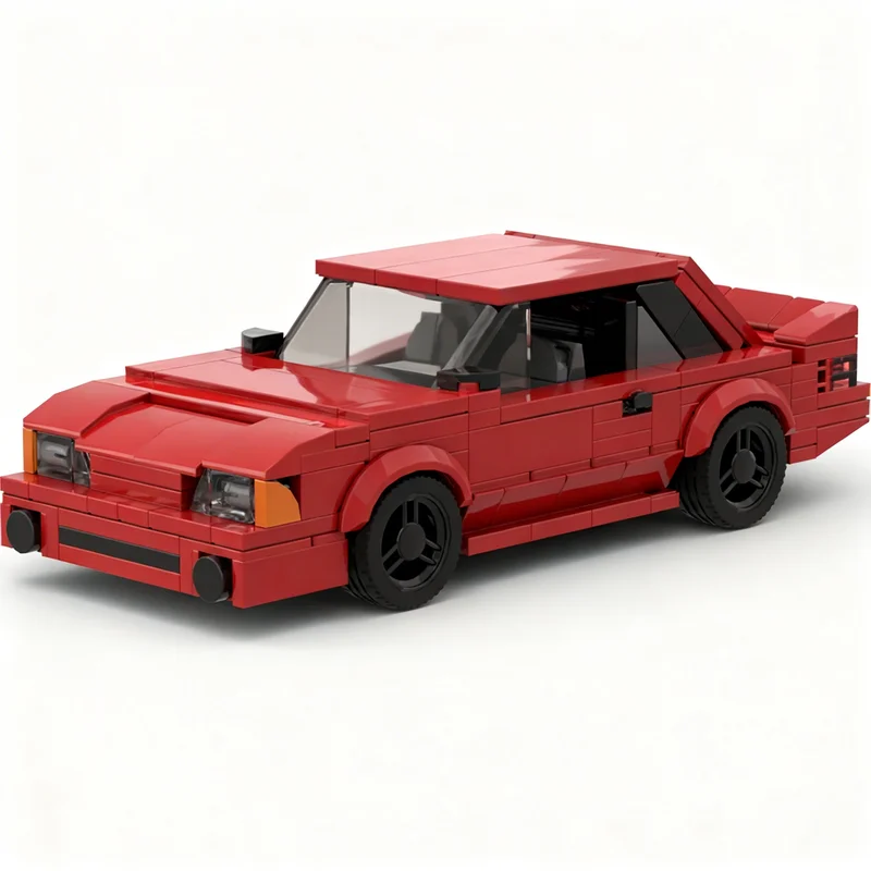 

438PCS MOC City Champions Super Car Classic Pickup Mustang Foxbody Cobra Model Technology DIY Assembly Building Blocks Gift Home