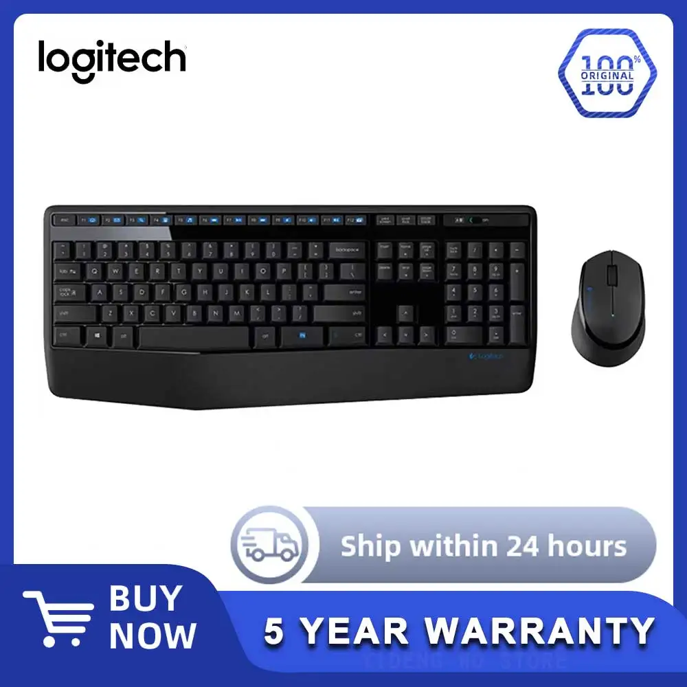 

Logitech MK345 Wireless Keyboard and Mouse Combo Wireless Full-Size Key Mouse Set for Computer Home Office Game