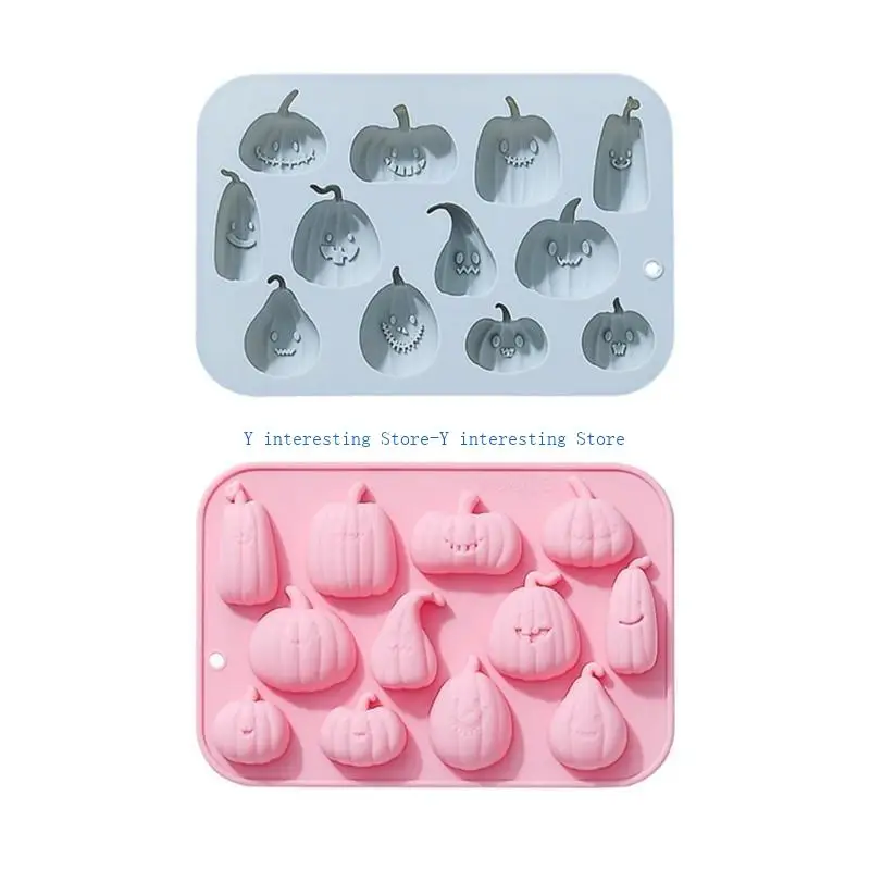 

896A Unique Pumpkin Silicone Fondant Mold Halloween Cupcake Chocolate Candy Mold Cake Decorating Tool Party Supply Baking