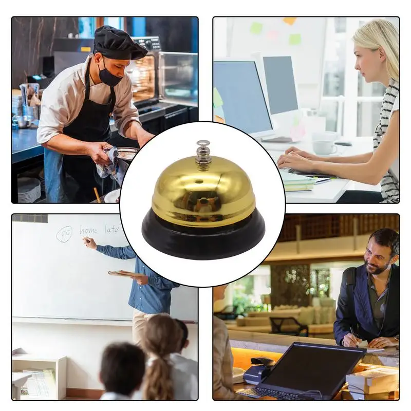 Bar Bell Metal Desktop Call Bell Anti-Rust Desktop Call Bell Counters Front Desk Bell For Hotels Schools Offices Restaurants