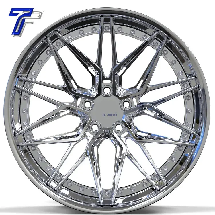 Customized Chrome Polish Deep Dish Forged Car 19x9.5J 5x120 5x114.3 Alloy Rims Wheels