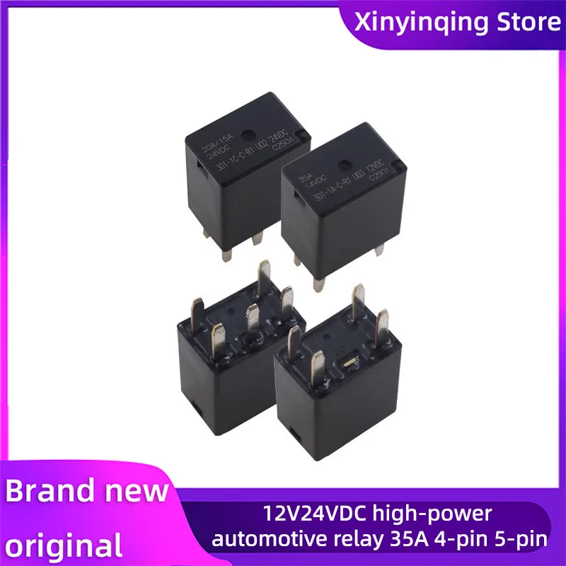 High-power automotive relay 301-1C-C-R1 U01/U02 301-1C-C-D1 U05 301-1A-C-R1 U03 12/24VDC 35A 4pin/5pin with resistance diode