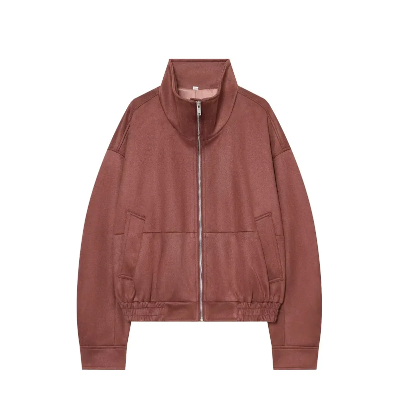 2026 Autumn Women New Stand Collar Pilot Brand Jacket Fashionable Long Sleeves Chic Daily Designer Style Formal Coat