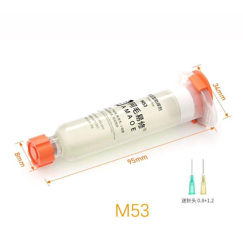 حقنة لحام AMAOE ، M50 ، M53 ، تدفق لحام ، 10cc ، معجون لحام ، إبرة 2 ، هاتف محمول ، أجهزة كمبيوتر محمولة ، وحدة معالجة مركزية ، بغا