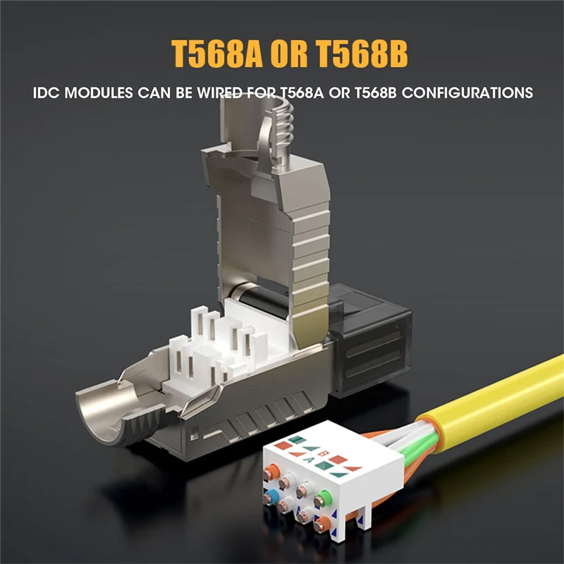 Стильные-1 шт. RJ45 Cat7 Ethernet-кабельные разъемы RJ45 Металлический инструмент без простого подключения 2000 МГц 40G LAN-кабель 22AWG - 24AWG