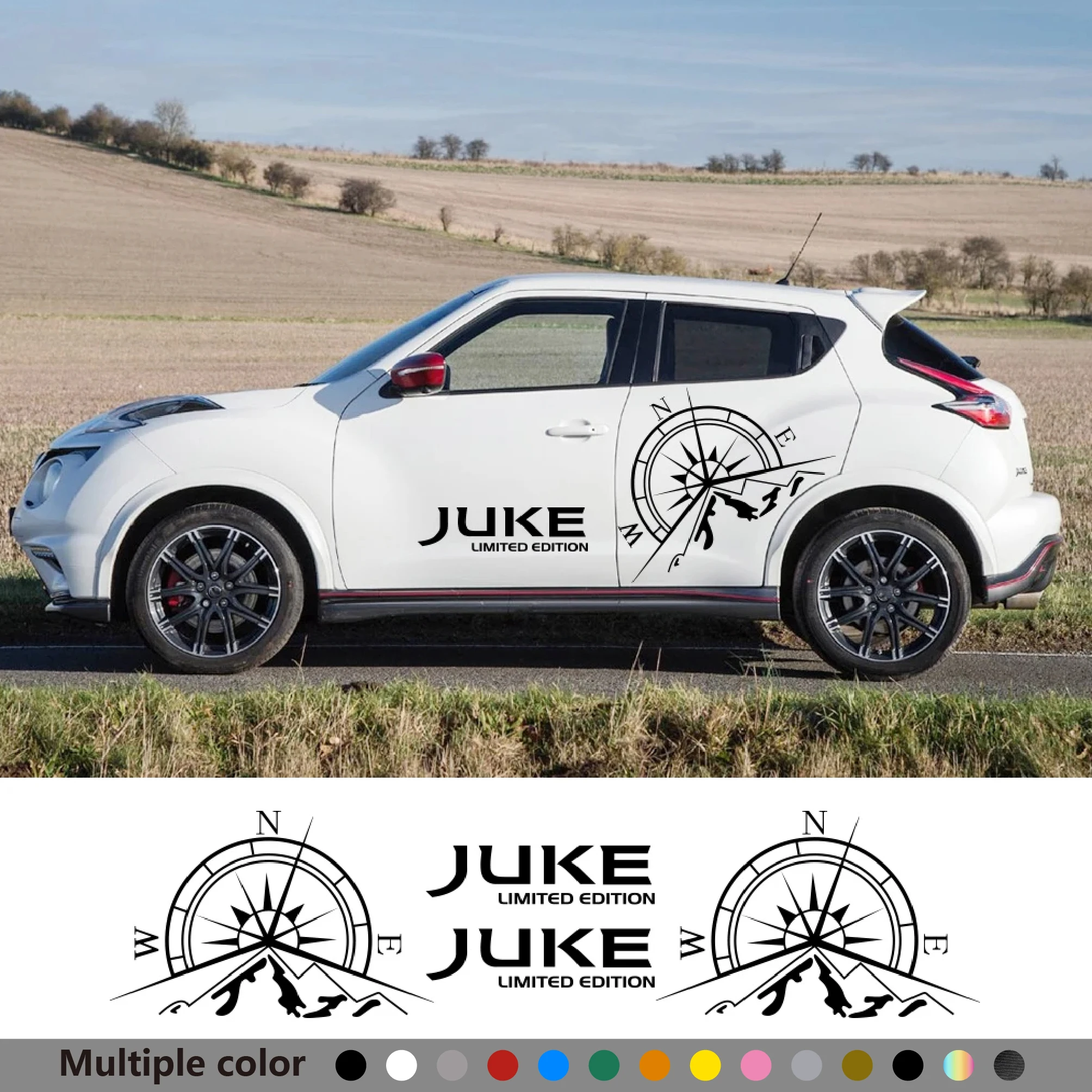 

For Nissan Juke F15 F16 2011-2023 Car Door Side Stickers Graphics Compass Vinyl Film Decor Decals Auto SUV Tuning Accessories