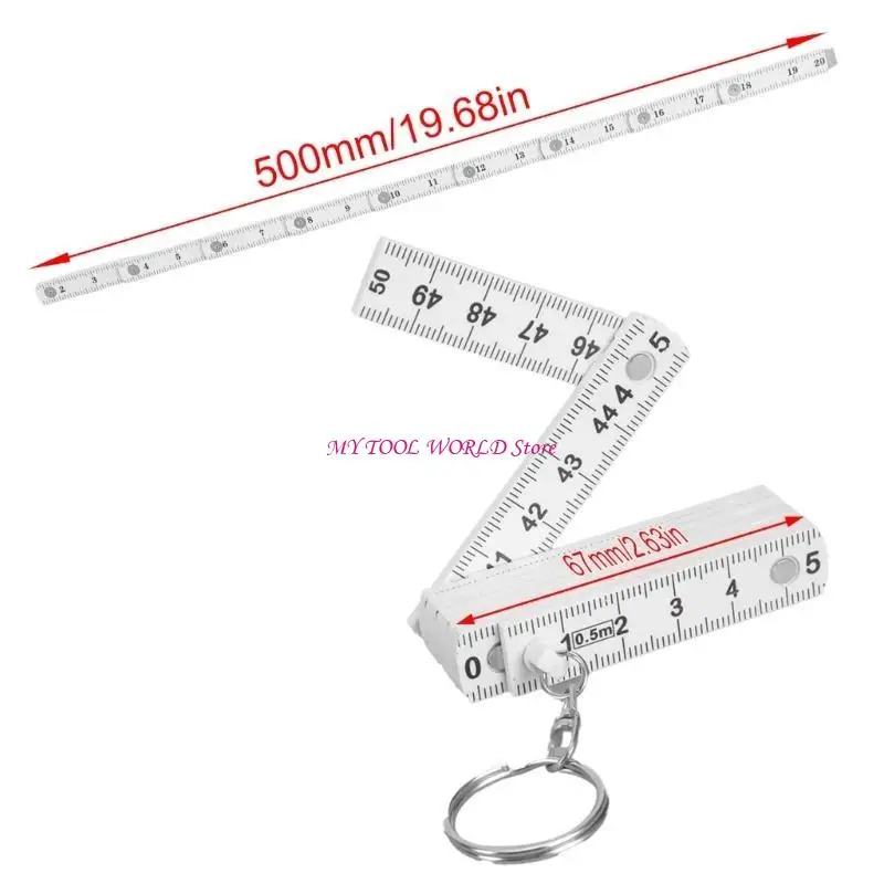PRÁTICO 0,5 METRO MEDIDA DO MEDIÇÃO DO MEDIDO COM REVERSÃO POLOCO METRICA PLÁSTICO PLÁSTIC