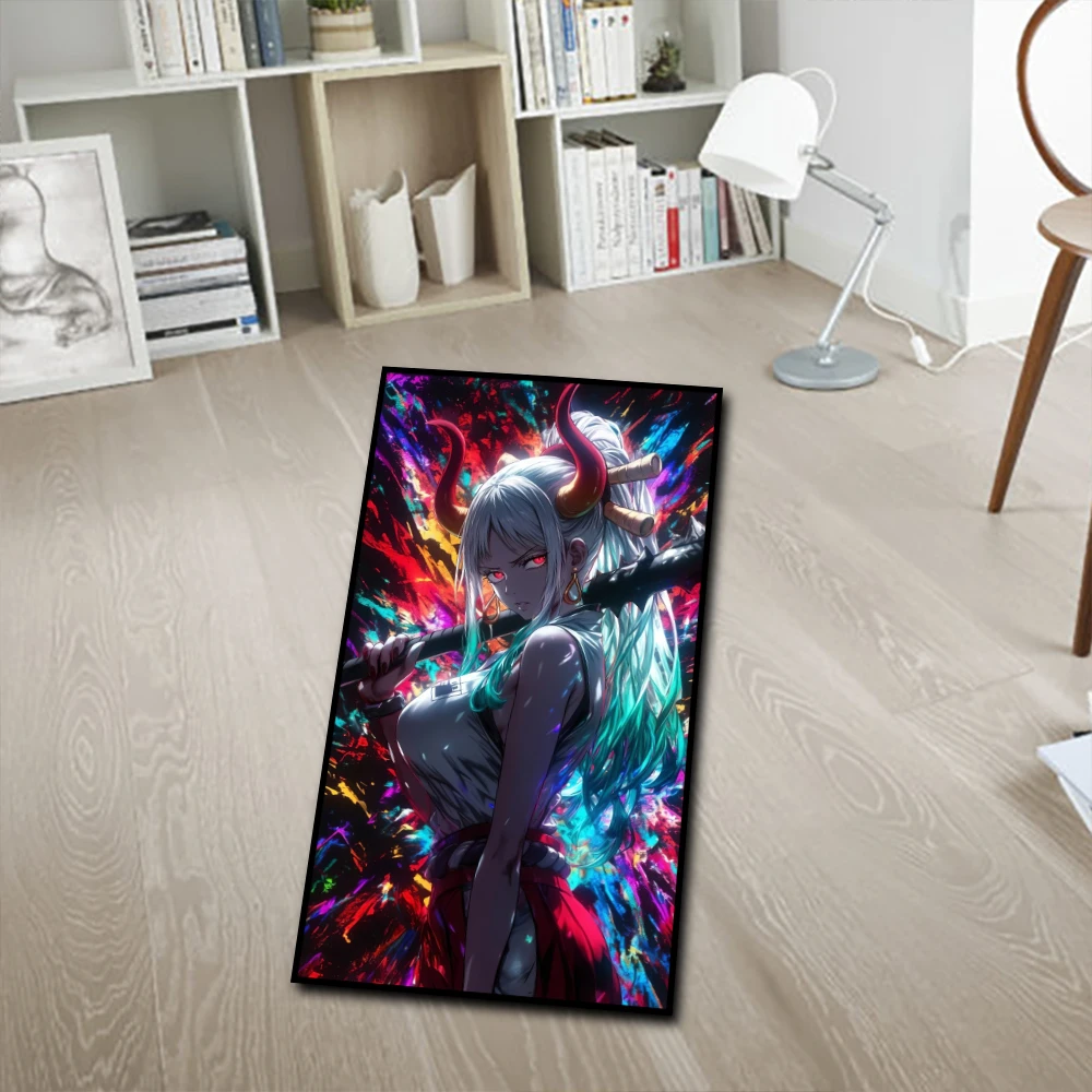 

One Piece Animes Rug Shanks Luffy Figure Popular Style Nika Yamato Customize Cartoon Rug Handmade Carpet Area Rug for Home Decor