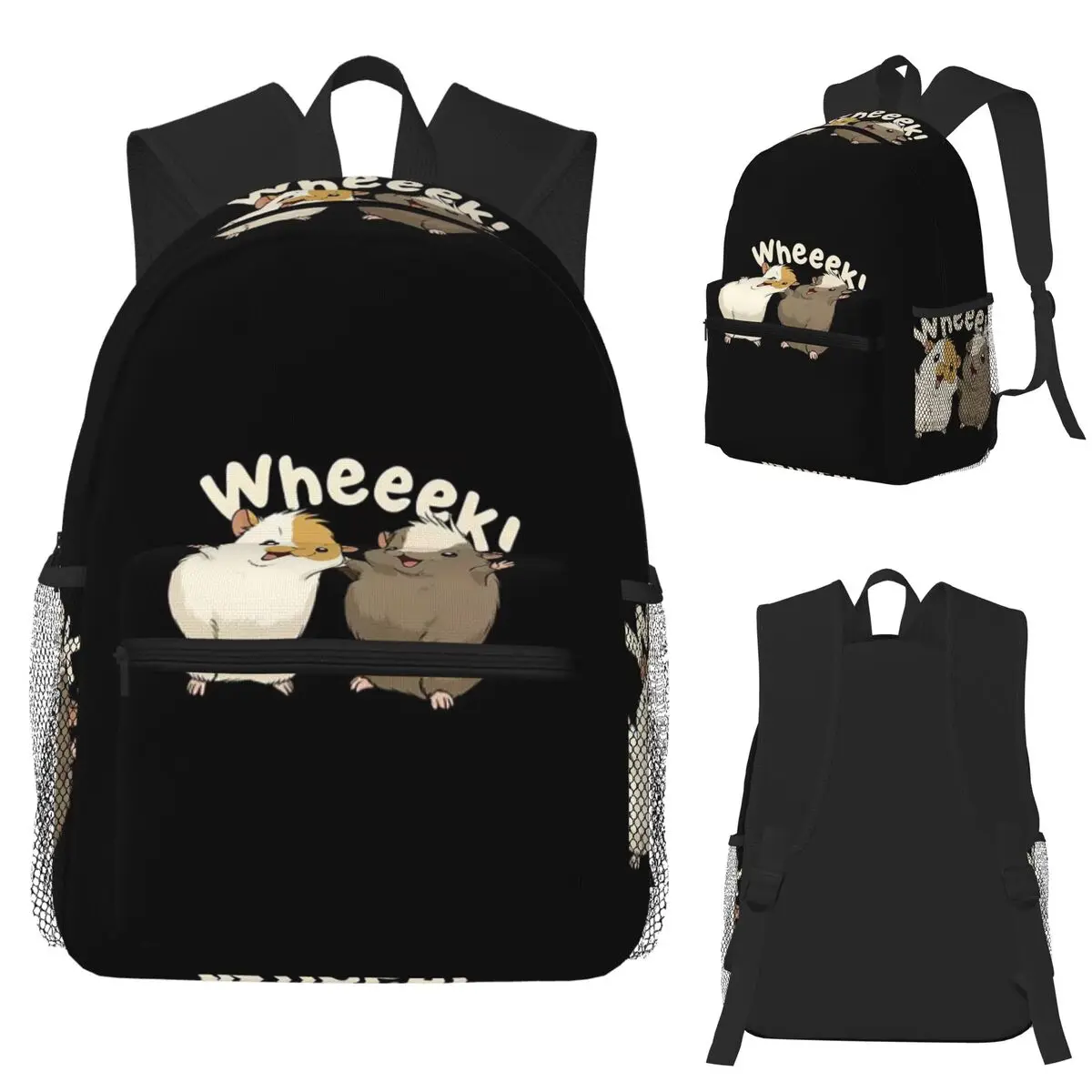 Happy Guinea Pig Student Backpack School Bag Hiking Travel Daypack for Men Women Bookbag Shoulder Bags