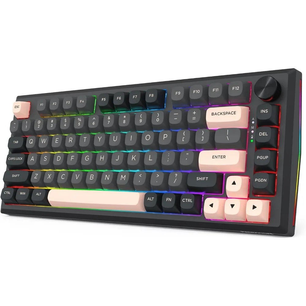 Wireless 81-Key Mechanical Gaming Keyboard with Aluminum Board, Noise Dampening, and Custom Linear Switch