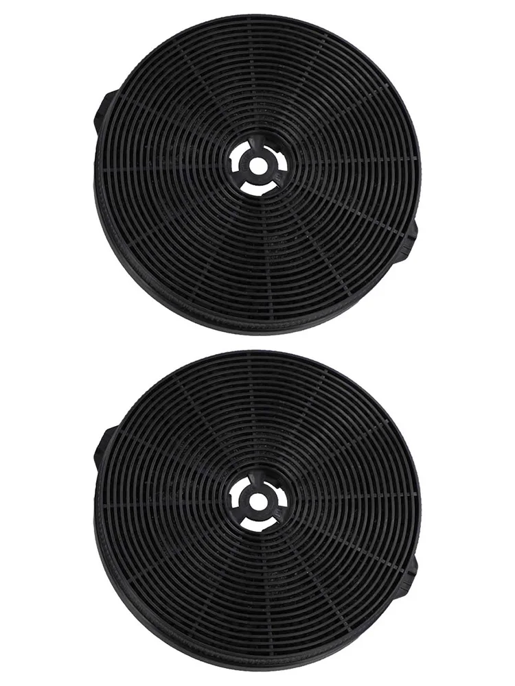 2 Pieces 175*24mm Activated Charcoal Filter For Kitchen Range Hood Ventilation System Absorption Accessories Black