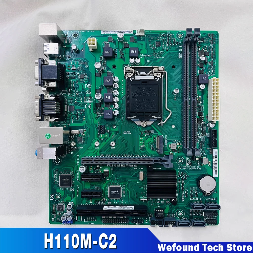 For ASUS Motherboard LGA 1151 COM PCI VGA DVI HD-MI H110M-C2