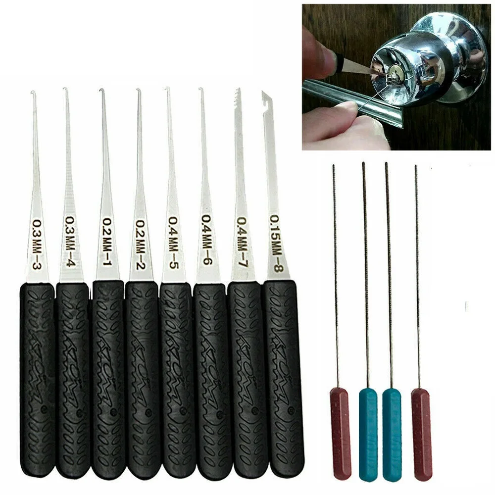 Lock Pick Set Locksmith Tool Lock Pin Broken Key Extractor Key Remove Hooks Lock Professional Hand Tools