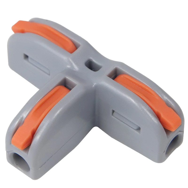 5 PCS/10 pcs T3 Snelkoppeling T-Clip Drieweg En Vierweg Splitter T-Clip Kabel tak Quick Connector Terminals