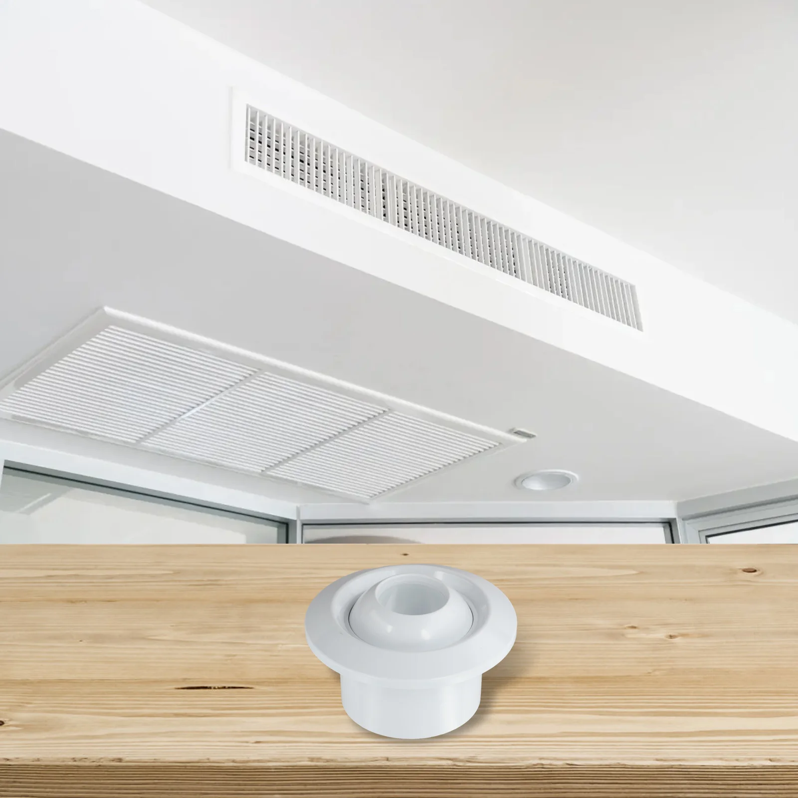 

Noise Reduction Vent Ceiling Vent Cover Efficient Air Circulation For Ventilation System Adjustable Air Vent Grille