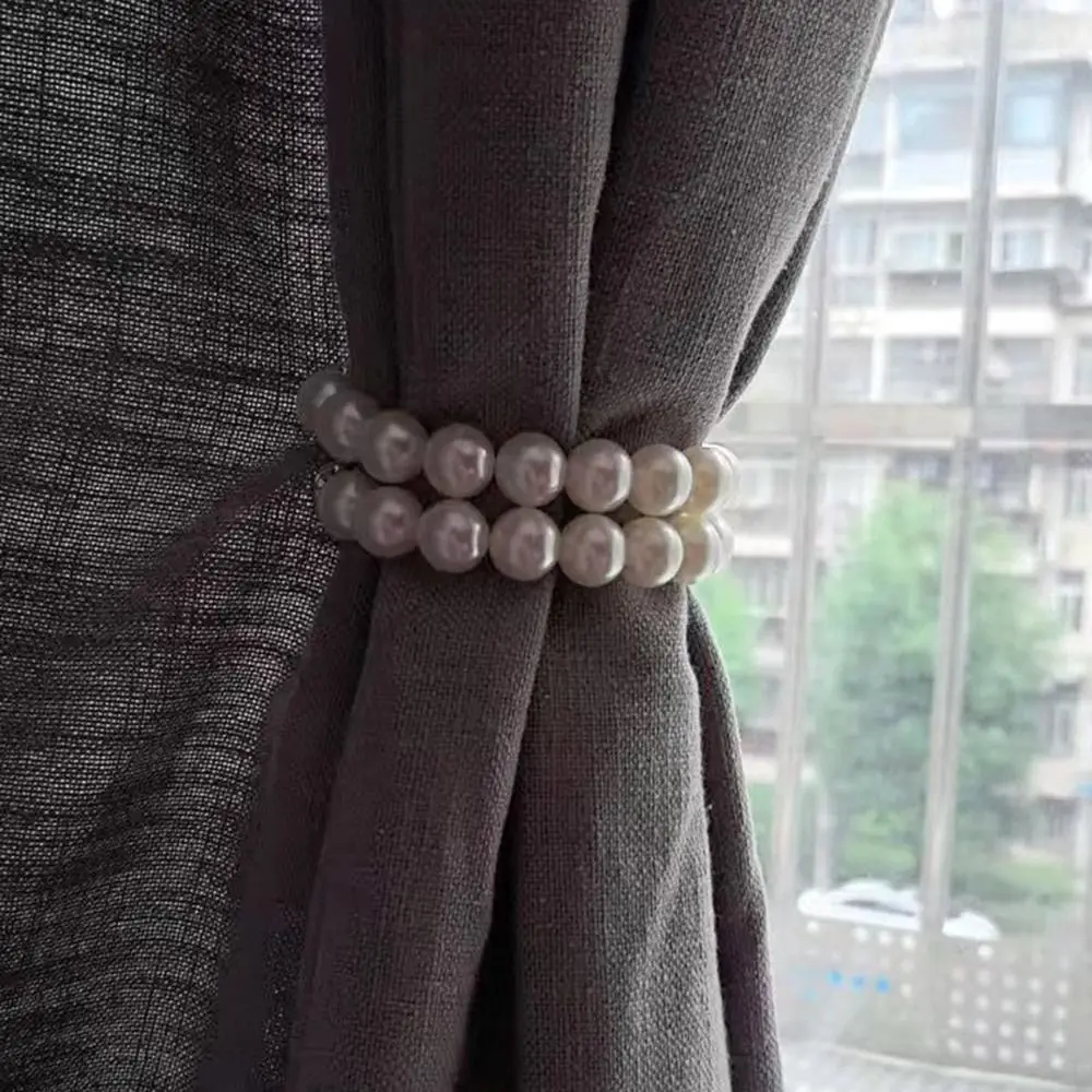 Pearl Magnetic Curtain Tie Backs Curtain Tieback Curtain Rope Holder Hooks Curtain Binding Strap Kids Room Decoration Accessorie