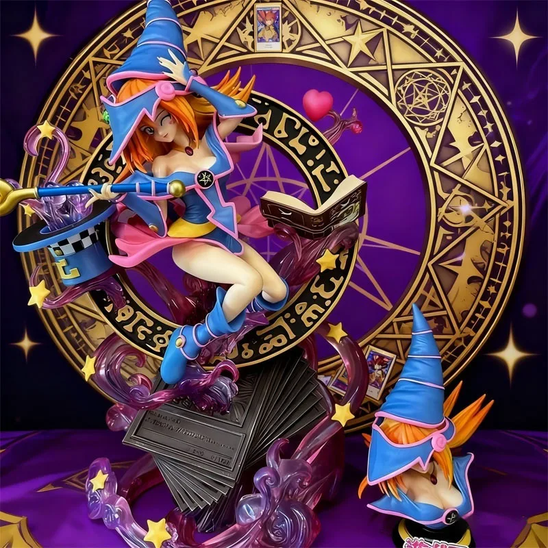 

Duel Monsters 37cm Black Magician Girl Action Figures Kuriboh Themed Girl Gk Ornament Boxed Figurine Gift Toy For Fans Of Dm