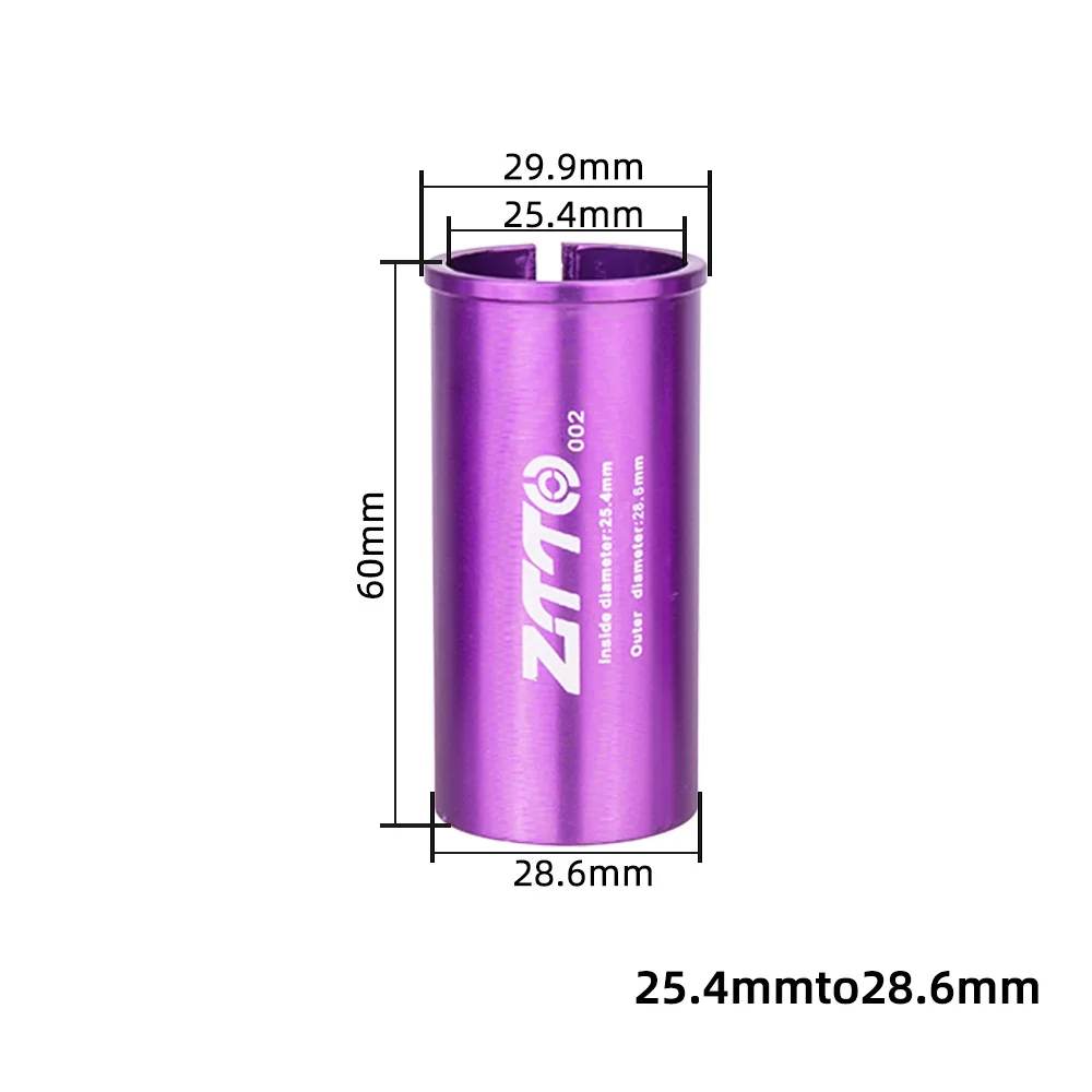 Purple Seat Tube Converter Sleeve ZTTO Brand 27 2 25 4/28 6 25 4/28 6 27 2/30 4 27 2/30 8 27 2/31 6 27 2/33 9 27 2/34 9 31 8