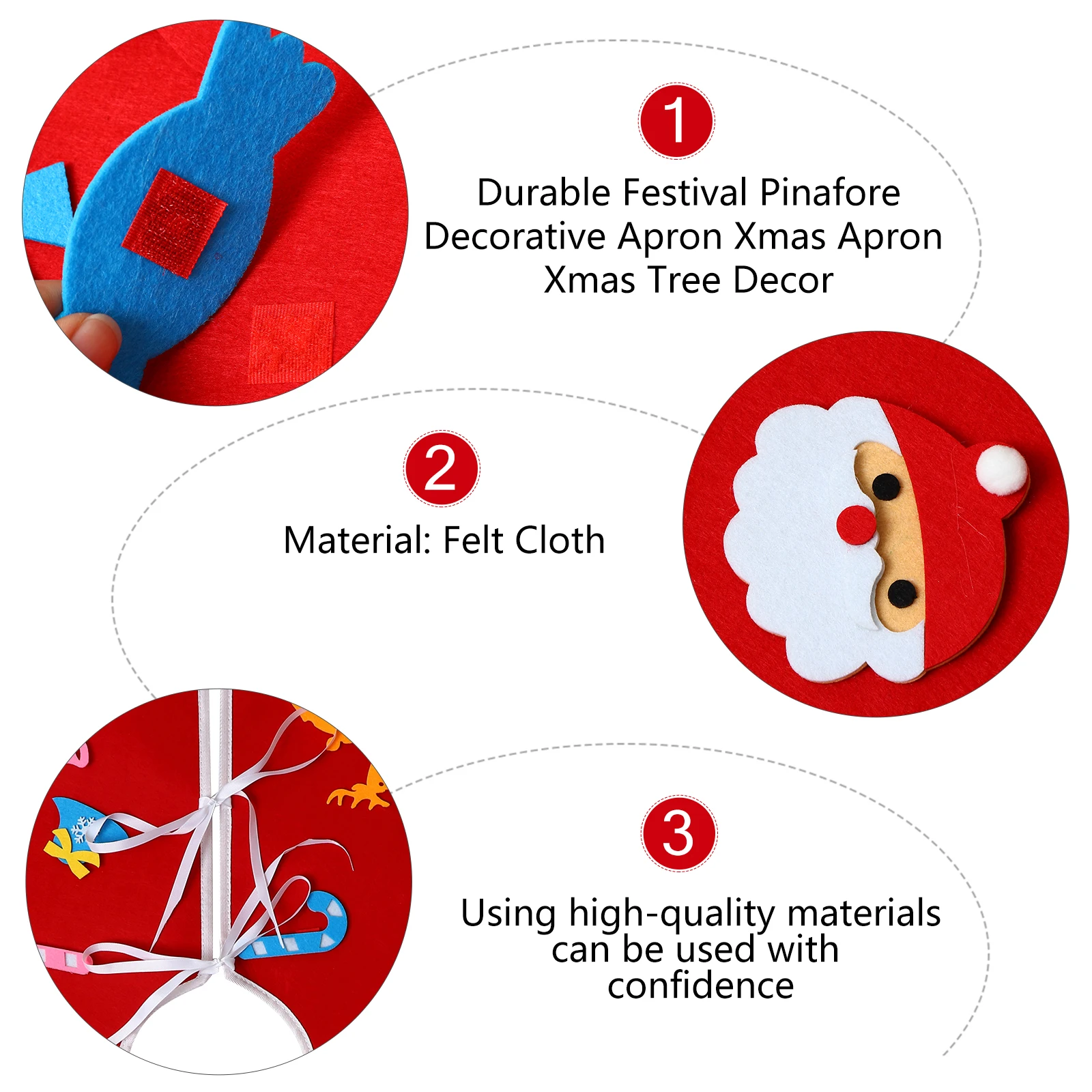 

Christmas Tree Skirt Set Xmas Decor Red Child Size Reusable Holiday nament Party Supplies Festive DIY Decoration