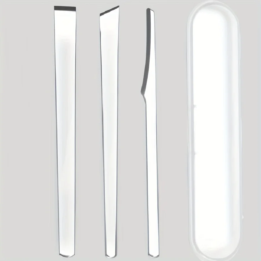 3-delige premium roestvrijstalen voetverzorgingsset - scherpe en gladde messen voor nagelreiniging en trimmen, ongecenteerd ideaal voor thuis