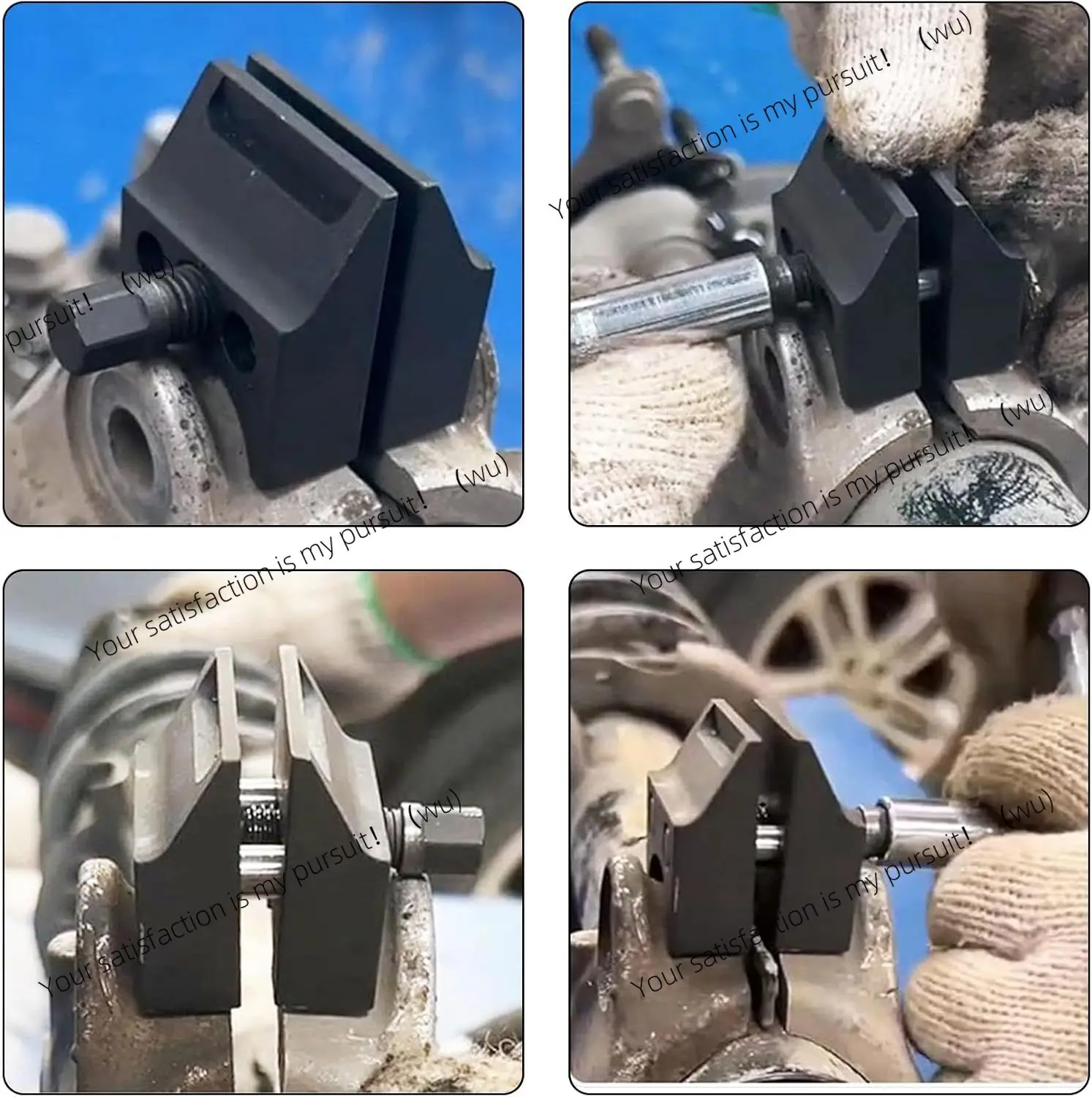 Automobile suspension split wheel hub steering joint spreader, hydraulic shock absorber removal tool
