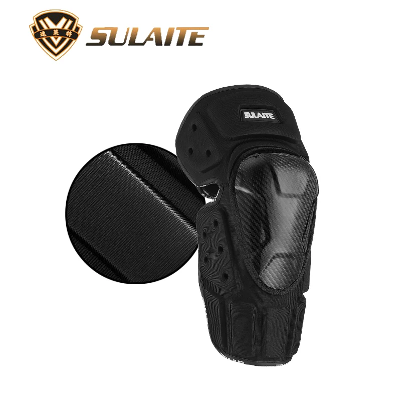 1 Set Motorcycle Carbon Fiber Kneepads Elbow Pads Protective Gear  Motorcycle Breathable Windproof Warm Fall-proof Knee pads