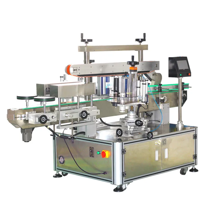 Automatic Double Sided Sticker Labeling Machine for Cans and Bottles Two Side Flat Design for Metal Packaging Customized