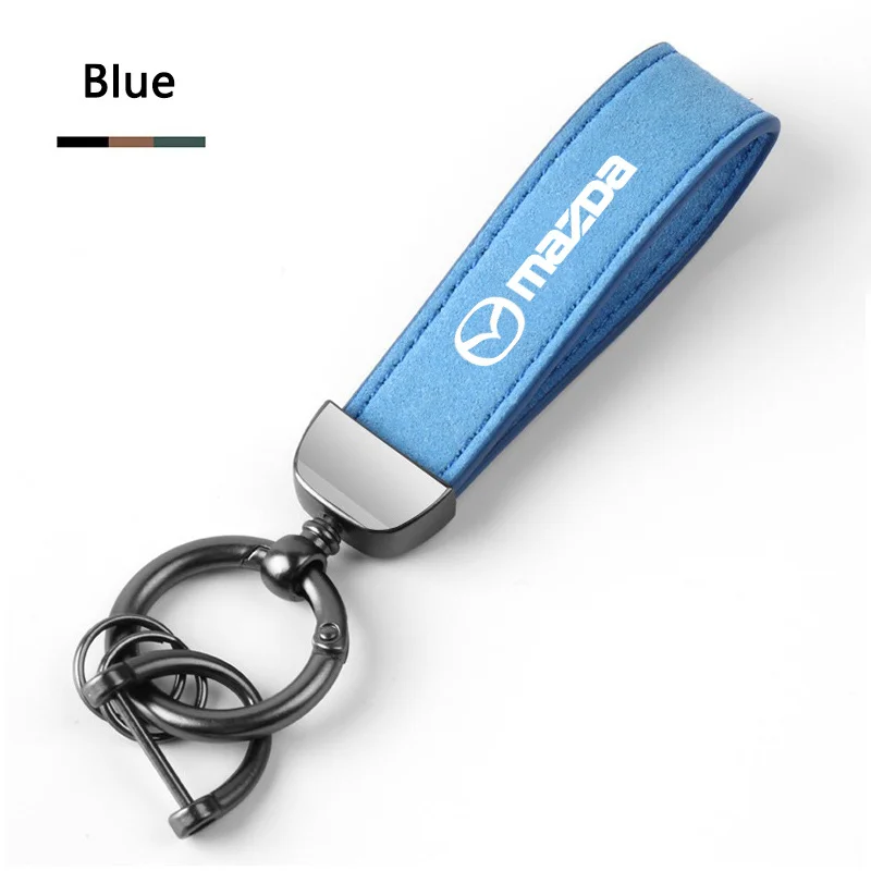 High-End Car Suede Leather Keychain Metal Key Ring For Mazda 2 3 5 6 MX5 Axela Atenza MS CX-3 CX-4 CX-5 CX-7 CX-9 CX-8 7