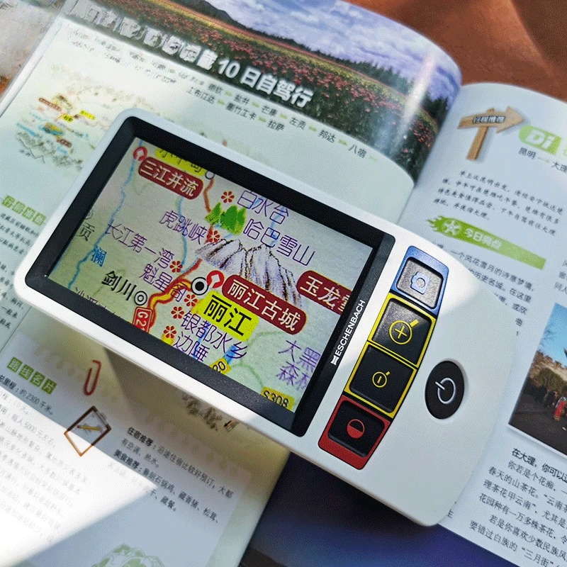 Digital electronic magnifying glass 3-15 times visual aid eye protection reading low vision TV