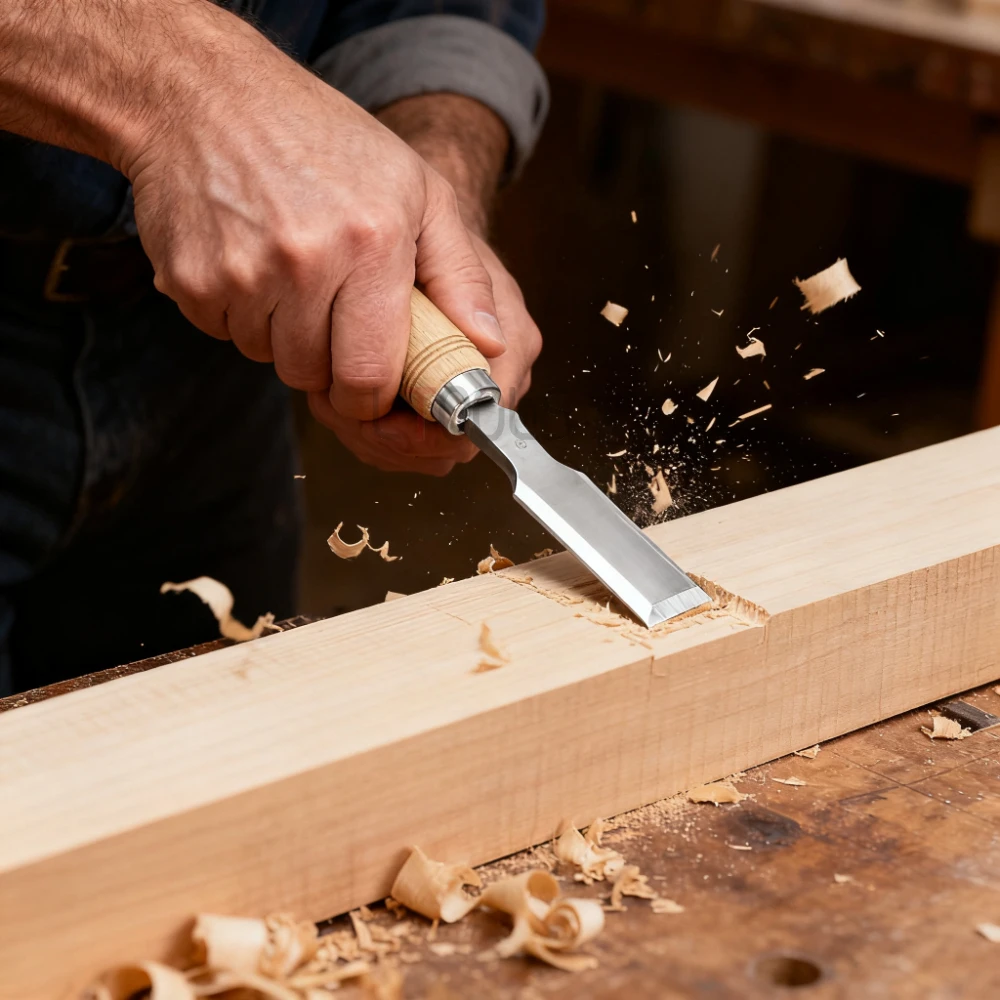 

Woodworking Chisel Set Beech Wood Handle Multi Specification Chisel Thick Manganese Steel Blade File Hand Slotted Carving Tools