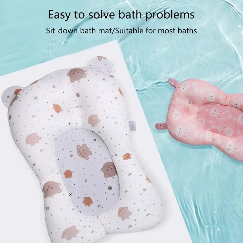 

U13F Colorful Cartoon Baby Bath Tub Pad Nursing Bathtub Mat for Better Bathing