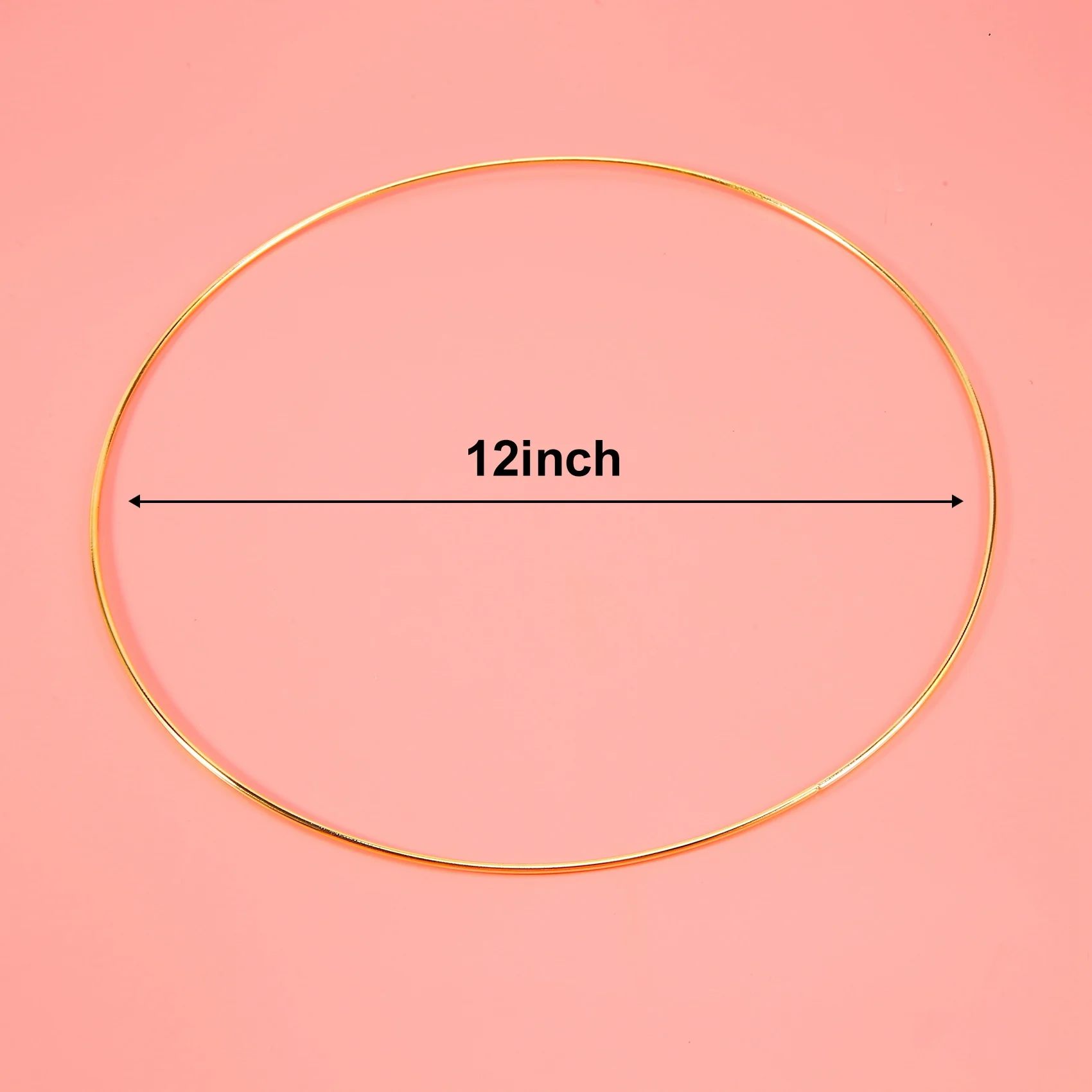 

10 Pcs 30 Cm Large Metal Garland Garland Tassel Gold Craft Ring DIY Wedding Wreath Decoration, Dream Chasing And Wall Hanging Cr