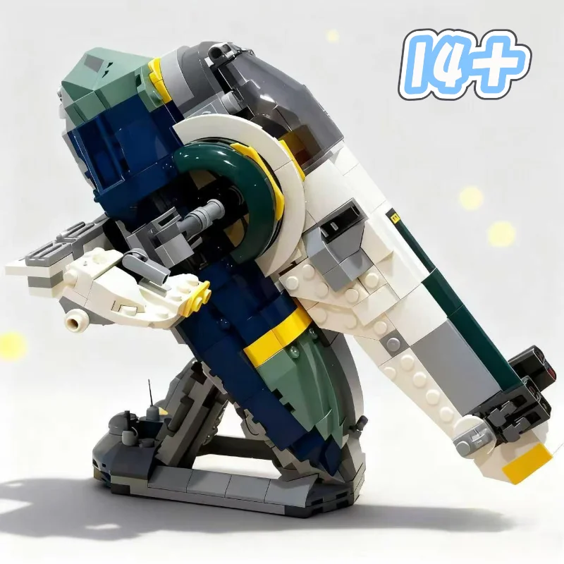 Blocs de construction de navire Jango Fett, 707 pièces, ensemble de briques, jouet d'ornement créatif, cadeaux d'anniversaire et de noël pour enfants, en STOCK, 75433