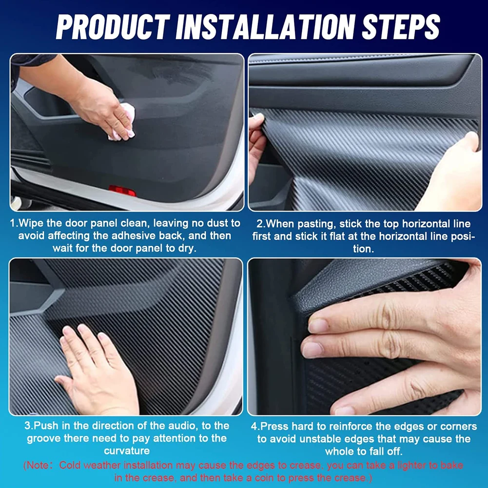 4 Pcs Car Door Anti Kick Pad Protection Cover For Honda CRV CR-V 2017 2018 2019 2020 2021 2022