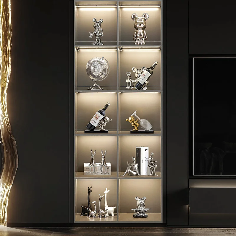 

custom. [2762 People Collected] Binbin Same Style 5-Grid 6 Light Luxury Living Room TV Cabinet Decorations Wine Cabinet Ornament