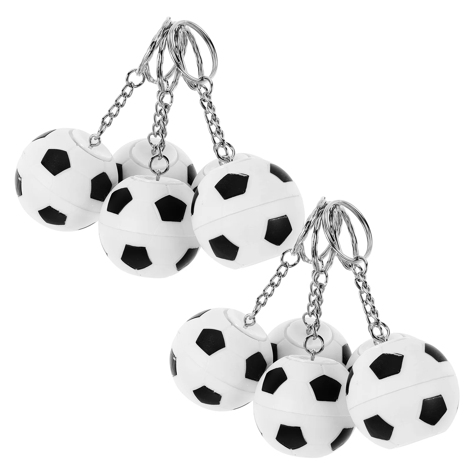 

10pcs Cute 3 Keychains, Sports Themed Keychains Mini Soccer Sports Fan Key Holders for Soccer Goodie Bag Stuffers