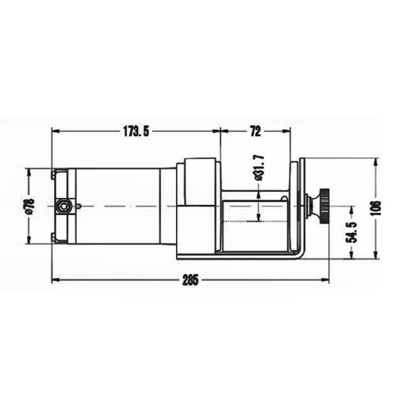 12V/24V Electric Winch 2000 LBS ATV/UTV Electric Winch Steel Cable ATV Off-Road Winch