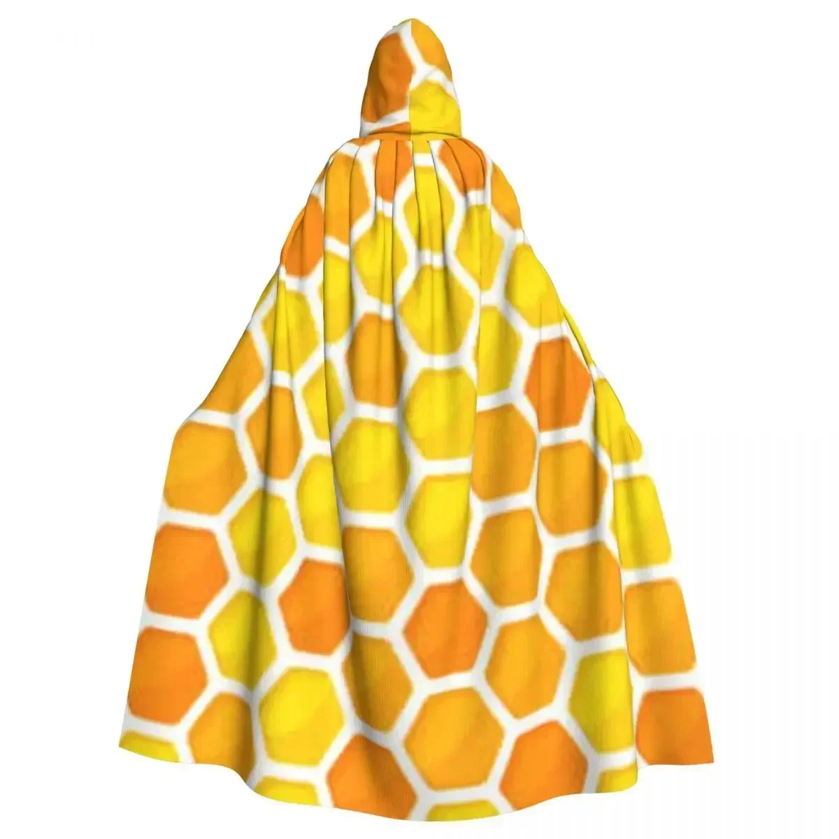 Cosplay Medieval Costumes Hexagonal Honeycomb Hooded Cloak Capes Long Robes Jackets Coat Carnival