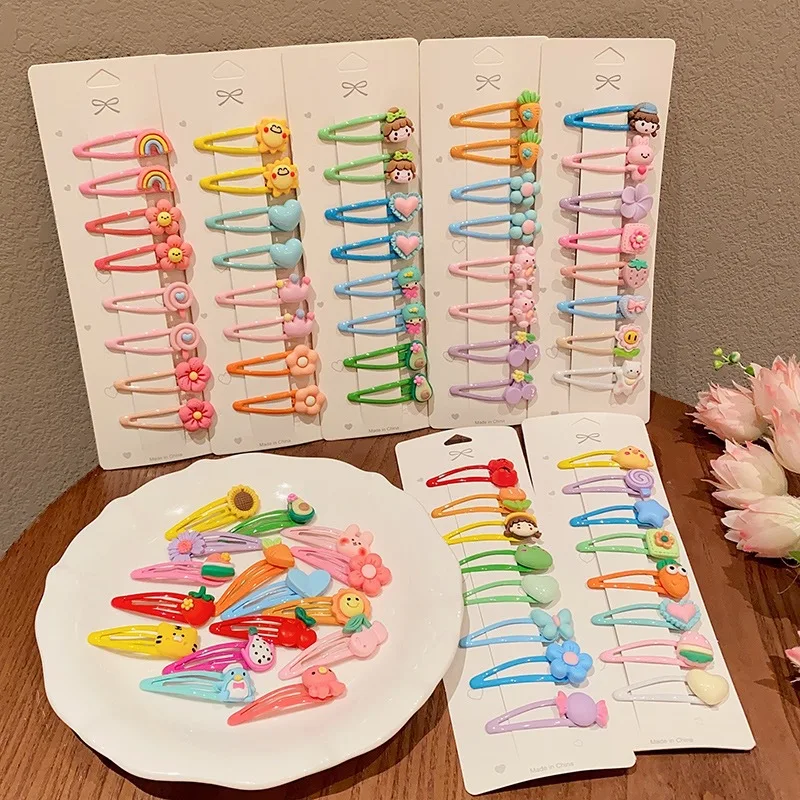 

Cute Set BB Clip Children's Bangs and Hair Clips Sweet Beauty Student Hair Card Droplet Clip Hair Accessories