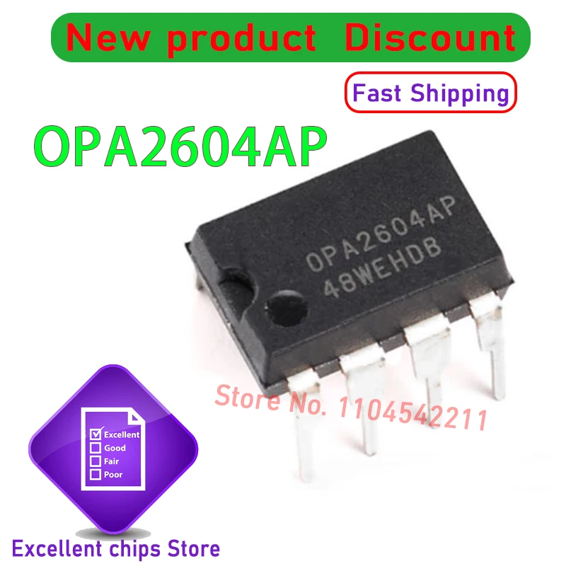 Original OPA2604AP OPA2604 DIP Double Channel OP AMP For  Audio Amplifier IC Socket 1pcs/lot