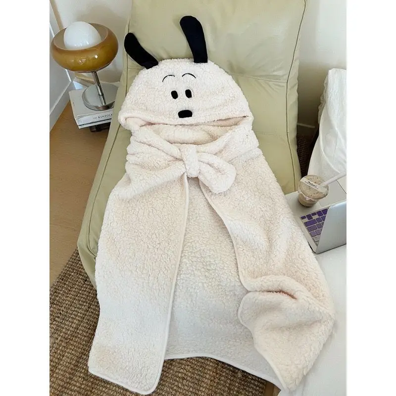 

Autumn/winter New Warm Thickened Cape Office Nap Blanket Cartoon Bear Student Shawl Cape 24W067