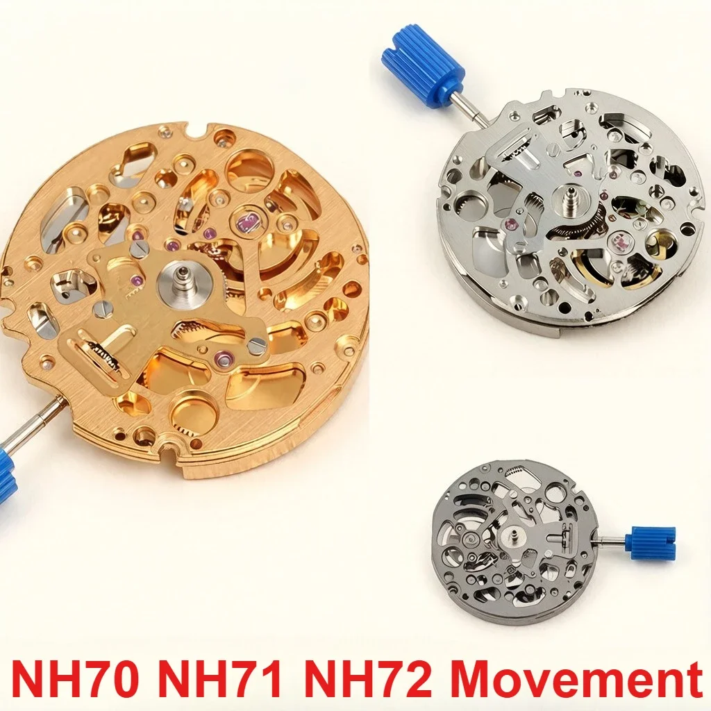 Japan Original NH71 NH72 NH70 High Accuracy Skeletonized Movement Automatic Self-winding 24 jewels Mechanism Modification Parts