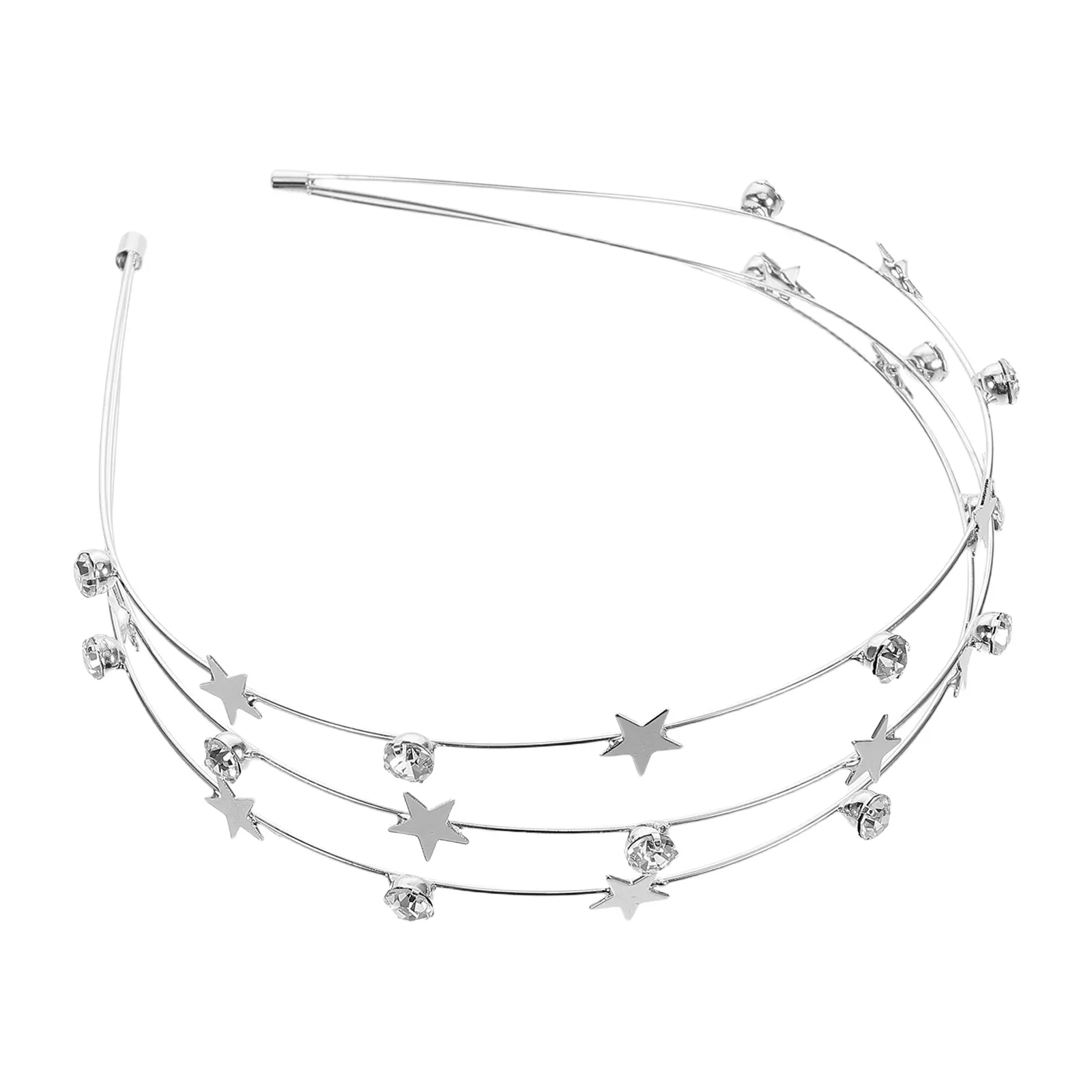 

Headband Layered Hairband Bridal Headpiece Jewelry Accessories Glitter Simple Miss