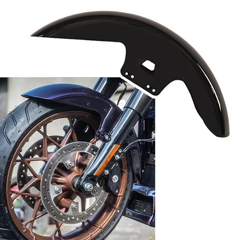 Sacoches de Moto Noires en Acier au Carbone, Garde-Boue Arrière Avant pour Harley Touring 2009-2024