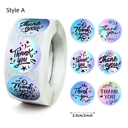500pcs 1 Inch Thank You For Supporting My Small Business Closing Laser Stickers For Staionery Packaging Box Lables