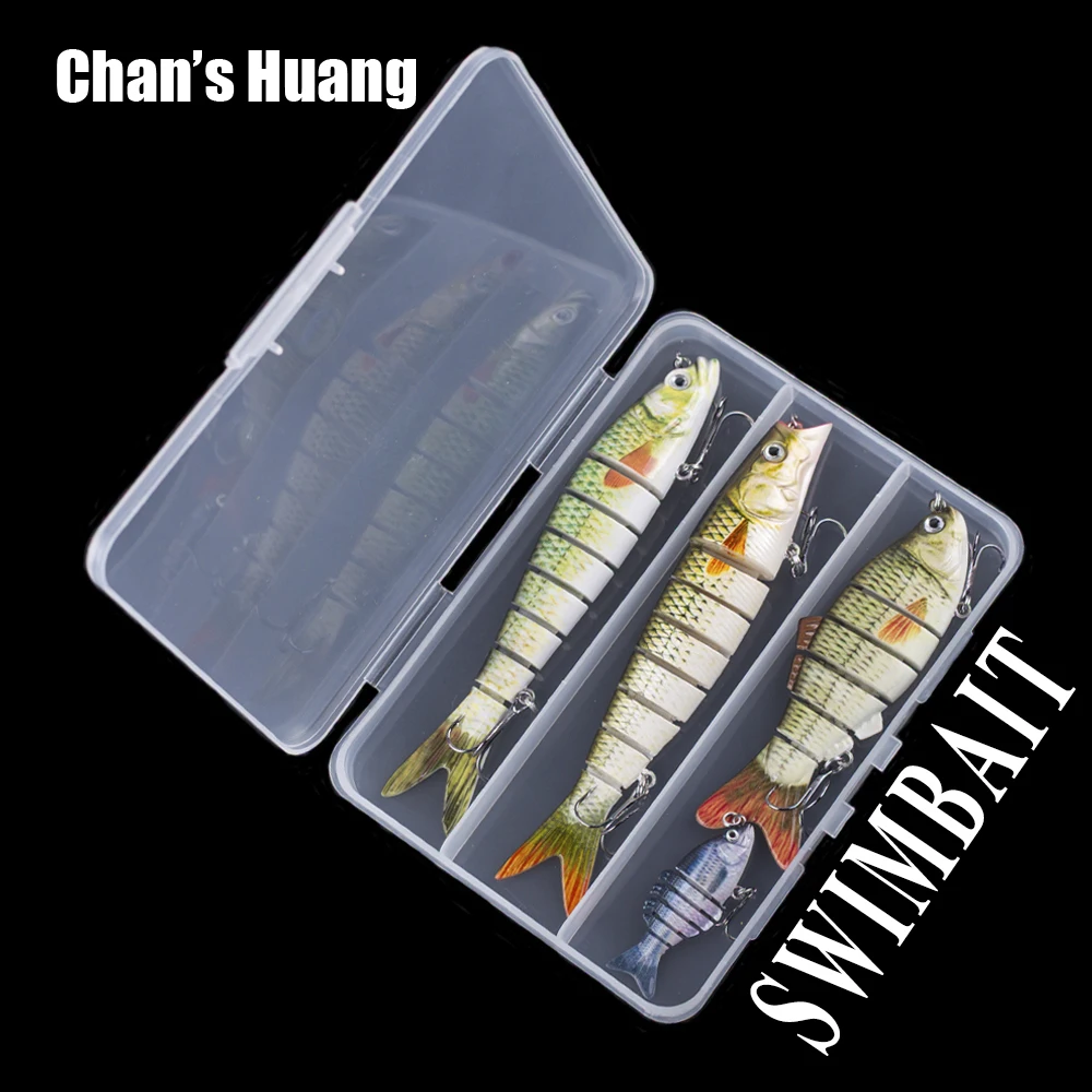 

Chan's Huang 4PCS / BOX Sinking Multi Jointed Swimbait Rattle Balls Artificial Fish Tackle Bait Bass Fishing Lures Wobbler Set