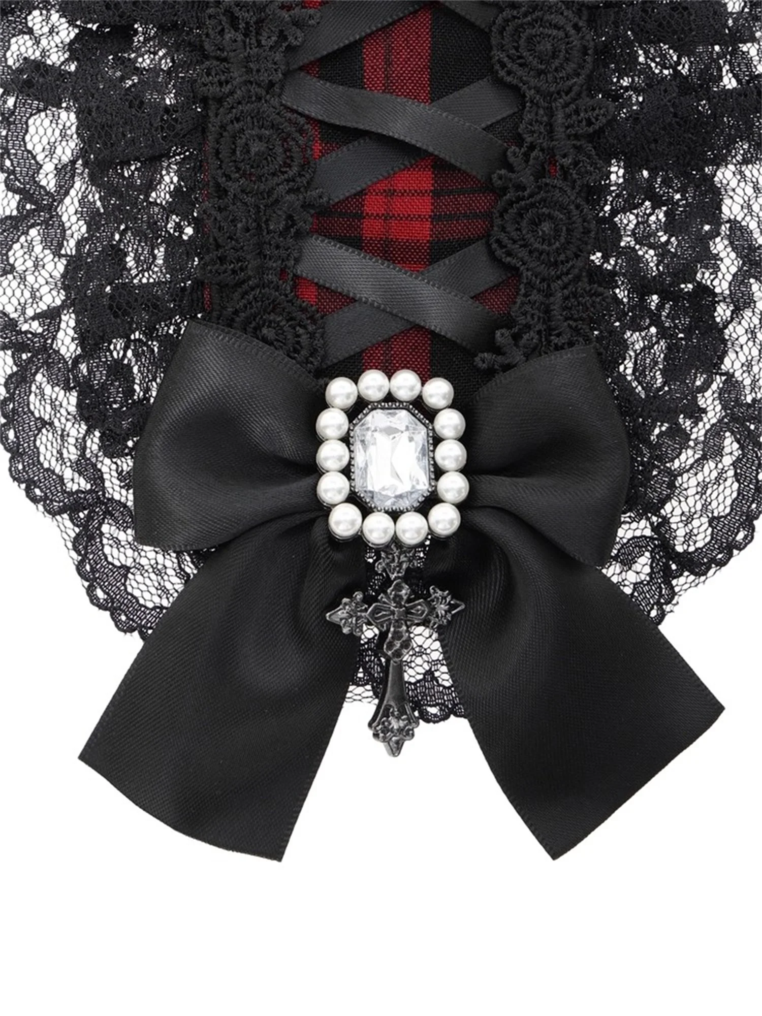 

Japanese Mine Series Lace Beaded Rhinestone Bow Hair Accessory Lolita Style Mass-Produced Sweet Girl Patchwork Hair Bands Women