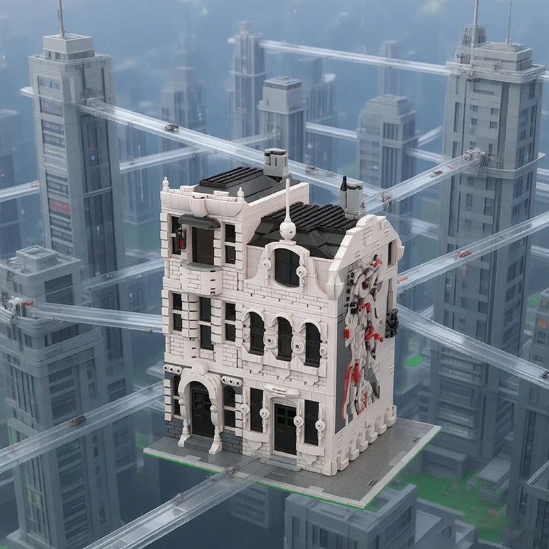 مجموعة بناء جدارية من 1742 قطعة، تصميم إبداعي شعبي قابل للتخصيص، لعبة تجميع تقنية للهدايا